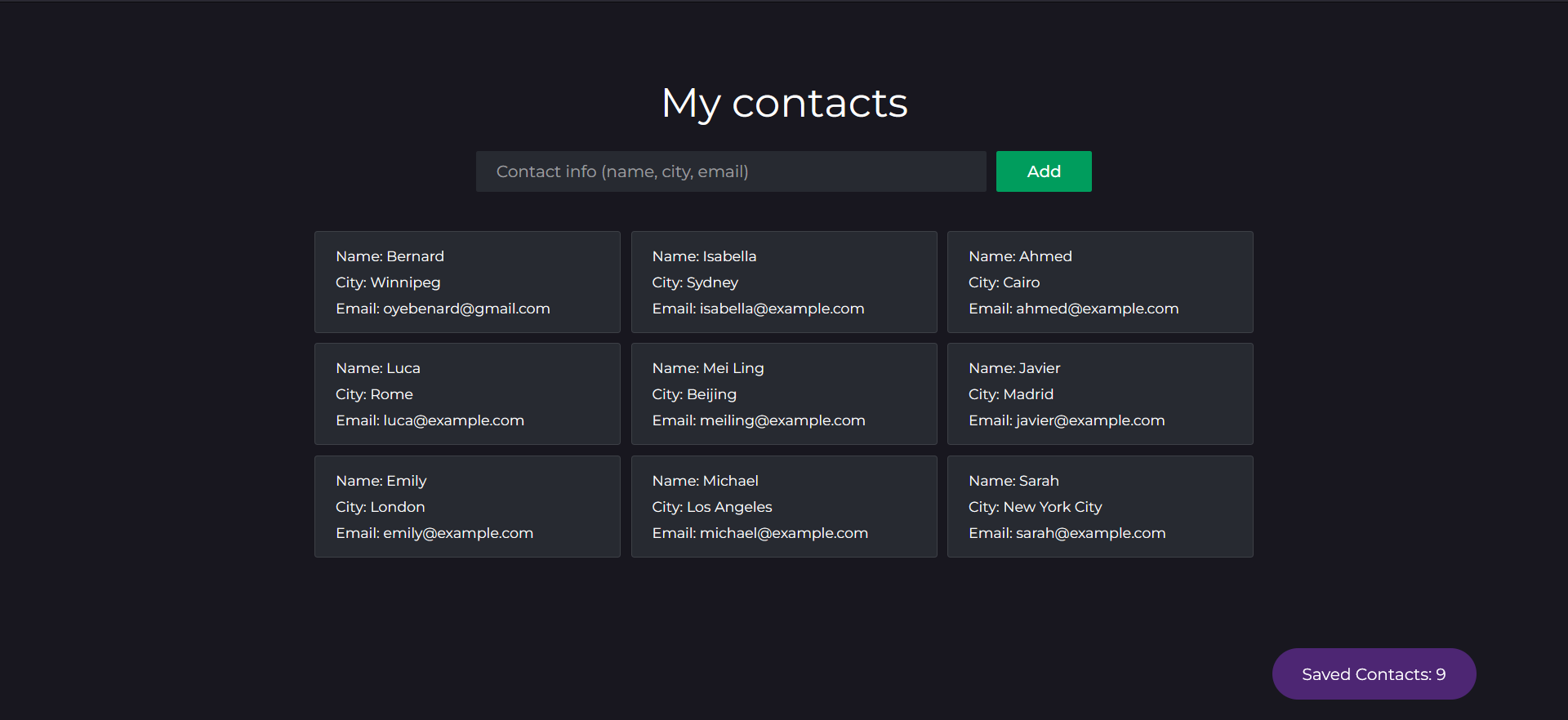 contact app