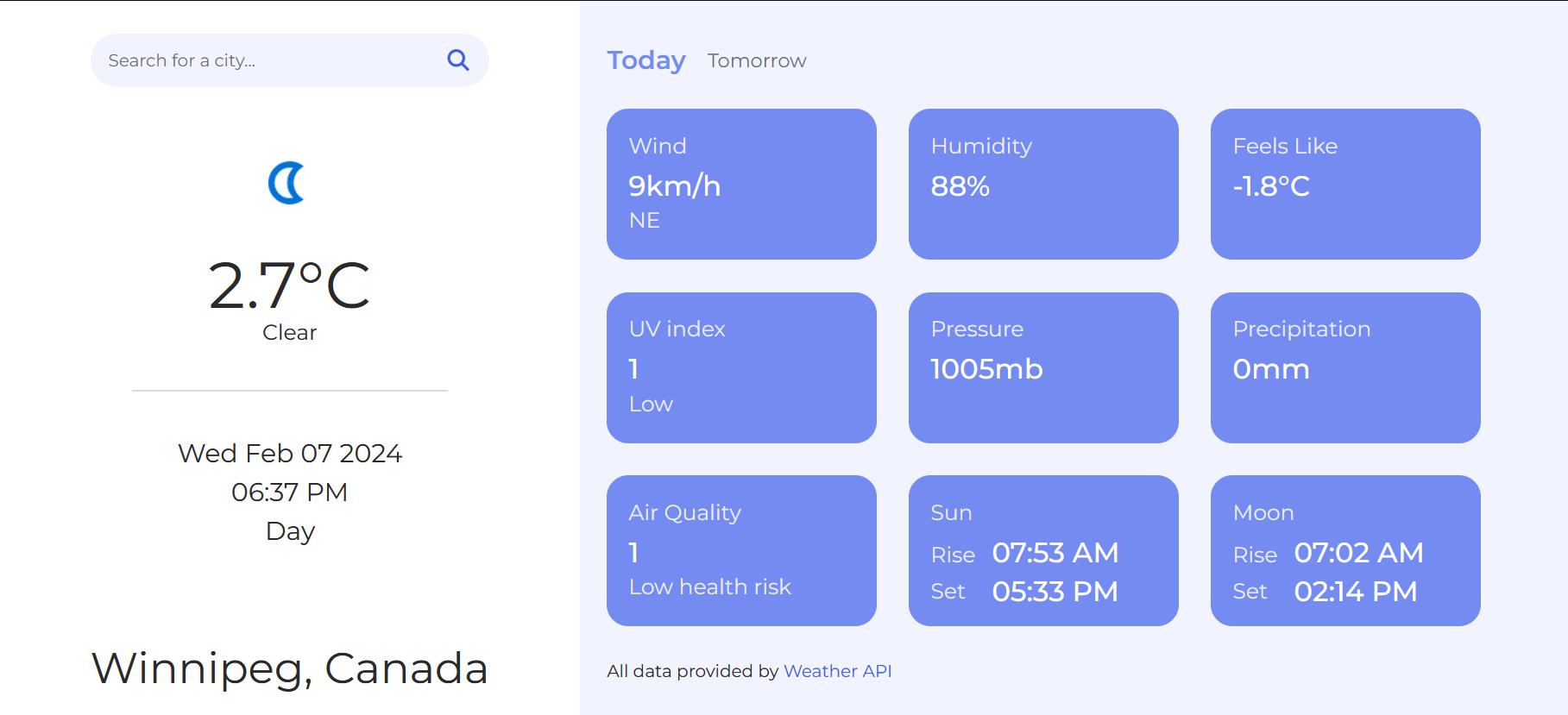 weather app